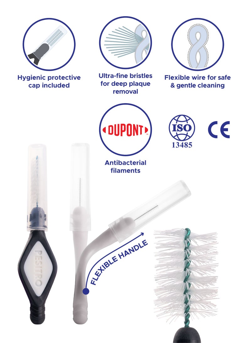 PESITRO FLEXI Interdental Brush Size 8 (2.9 mm) | Extra-Large Cleaning for Wide Gaps, Implants & Bridges - Image 2