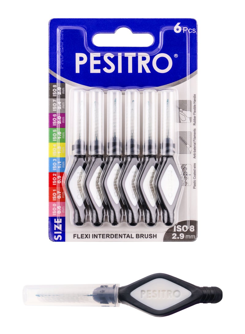 PESITRO FLEXI Interdental Brush Size 8 (2.9 mm) | Extra-Large Cleaning for Wide Gaps, Implants & Bridges - Image 1