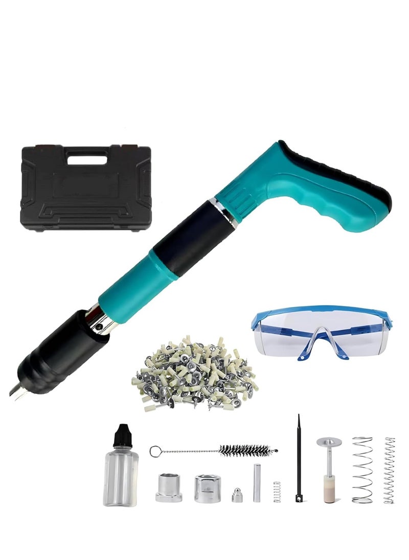 Luxoraq Nail Gun Fasting Tool for Cement, Manual Steel Nail Gun with 10 Steel Nails.Manual Concrete Nail Guns for Carpentry, Home Decoration, Building Maintenance, and DIY Projects  - Image 1