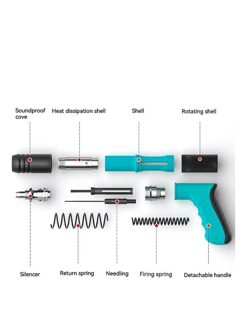 Luxoraq Nail Gun Fasting Tool for Cement, Manual Steel Nail Gun with 10 Steel Nails.Manual Concrete Nail Guns for Carpentry, Home Decoration, Building Maintenance, and DIY Projects  - Image 3
