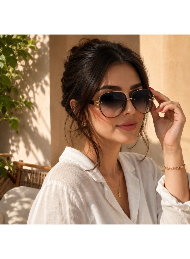 نظارة شمسية حريمي فاخرة – تصميم عصري أنيق – حماية UV كاملة وعدسات عالية الجودة - Image 2
