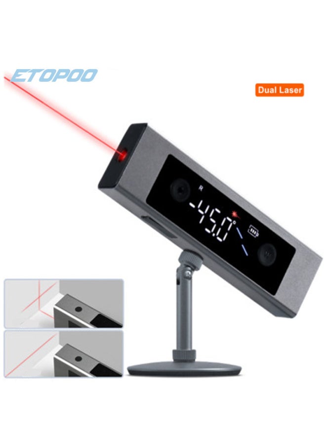 Etopooli2 Dual Laser High Precision Handheld Angle Protractor Led Screen Digital Display Angle Ruler For Renovation-Model:Dual-Screen Dual Laser (with Bracket) DCJ71 + HJYDK