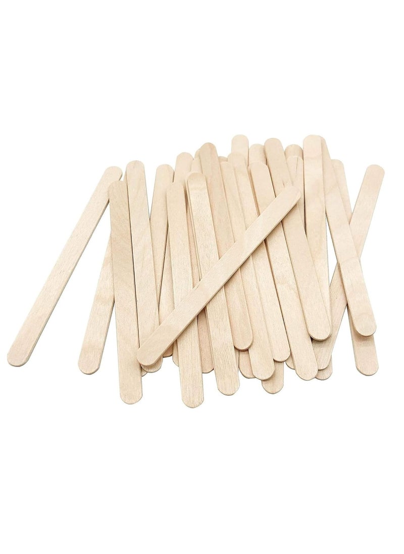 RETAILVIBES RETAILVIBES Natural Wooden Ice Cream SticksPopsicle Sticks Ideal for Arts Craft DIY and School Projects 50 Pcs  - Image 2