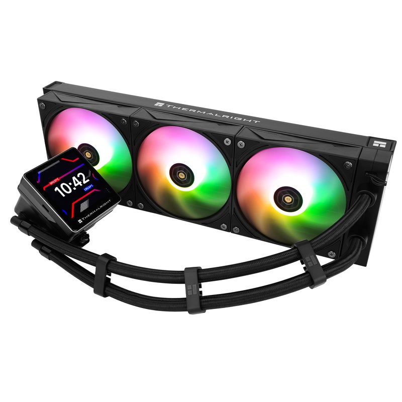 Thermalright Grand Vision 360 ARGB Black CPU AIO Cooler,PC 360 Specification Water Cooler System,IPS LCD Screen with 480x480 Resolution,for AM4/AM5&Intel LGA1700/1851,High Performance Pump - Image 3