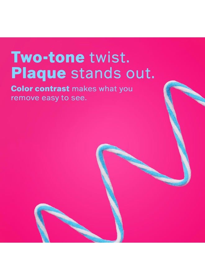 Tonochi Twist Woven Dental Floss, Two-Tone Color-Tint Fibers for Visible Plaque Tracking, Braided & Shred-Resistant, Smooth Glide, Gentle on Gums, Mint + Xylitol Freshness, 3-Pack (33 yd Each) - Image 4
