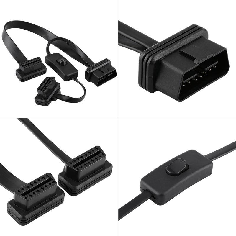 OBD2 Splitter Cable 16 Pin Dual Female Port - High Flexibility Durable OBD2 Extension Cable for Diagnostic Tools - Image 5