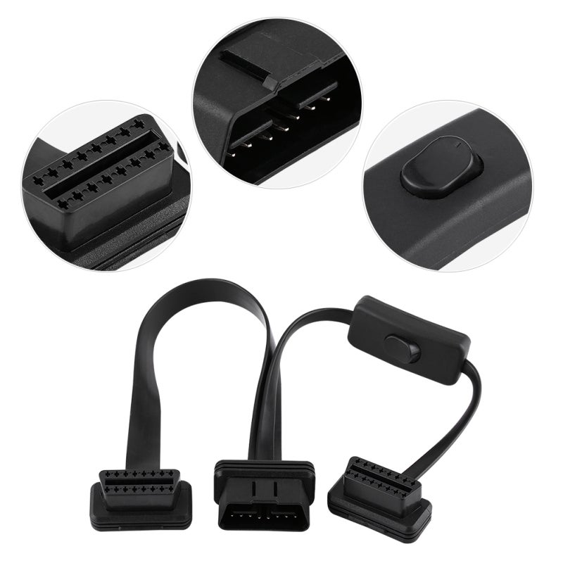OBD2 Splitter Cable 16 Pin Dual Female Port - High Flexibility Durable OBD2 Extension Cable for Diagnostic Tools - Image 4