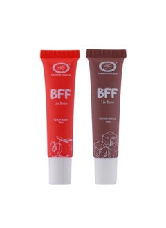 Fashion Colour BFF Lip Balm 24H Moisturization Tinted Lip BalM PEACH BURST & BROWN SUGAR 10ml  - Image 1