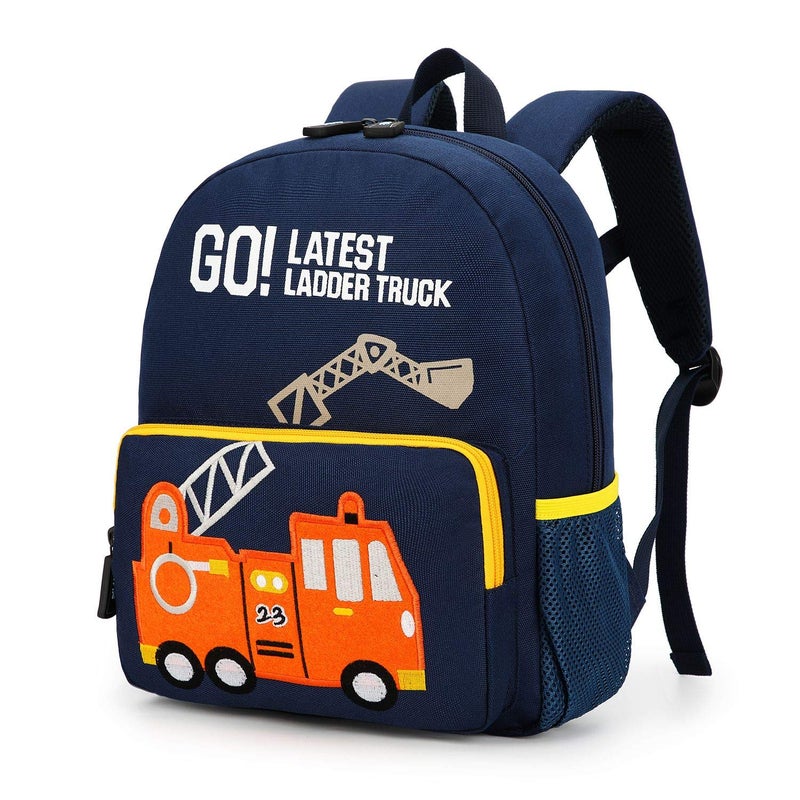 willikiva حقيبة ظهر للأطفال الصغار على شكل ديناصور سيارة من ويليكيفا للبنين والبنات، حقيبة أطفال مقاومة للماء لمرحلة ما قبل المدرسة (حفارة) - Image 1