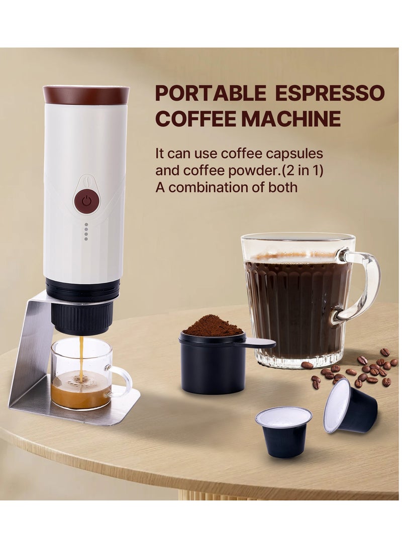 Takeawake Portable Espresso Coffee Machine, Self-Heating, 20 Bars Pressure, 2 in 1 Compatible with Ground Coffee and NS Capsules, Premium Battery Capacity (Black)  - Image 3