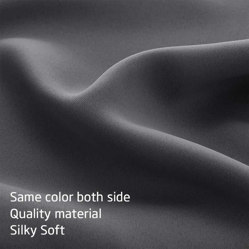 NICETOWN Short Curtains for RV Camper Blackout Small Curtain Tiers for Kitchen Over Sink Rod Pocket Thermal Insulated Window Covering for Cafe/Basement (29" W by 24" L.6 Header, Grey, 1 Pair) - Image 4