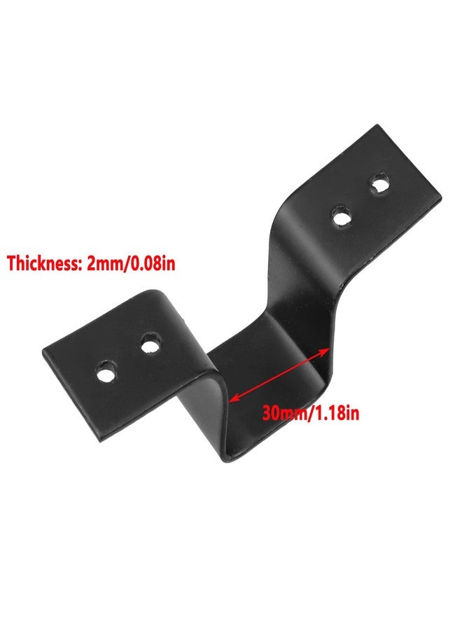 Antrader Square Tube Strap Clamp,4Pcs Square Pipe Clamp Tube Buckle U-Shaped Clamps Heavy Duty Pipe Fasten Holder for Tube Pipe Installation,Black( 1.18"/30mm) - Image 4
