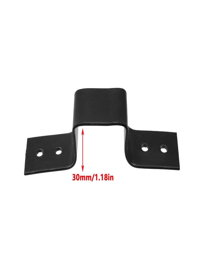 Antrader Square Tube Strap Clamp,4Pcs Square Pipe Clamp Tube Buckle U-Shaped Clamps Heavy Duty Pipe Fasten Holder for Tube Pipe Installation,Black( 1.18"/30mm) - Image 5