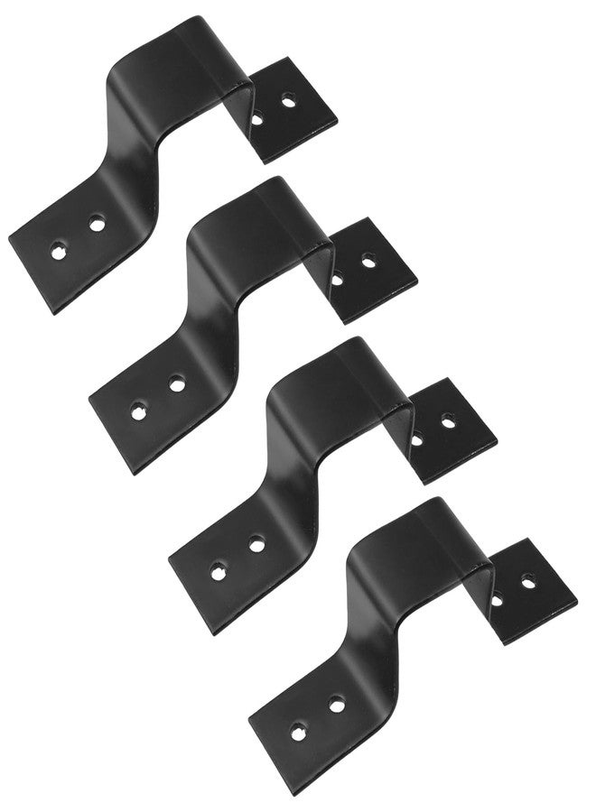 Antrader Square Tube Strap Clamp,4Pcs Square Pipe Clamp Tube Buckle U-Shaped Clamps Heavy Duty Pipe Fasten Holder for Tube Pipe Installation,Black( 1.18"/30mm) - Image 1