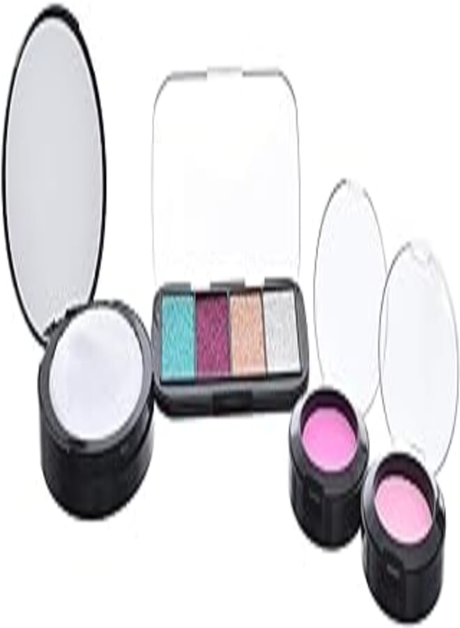 Plastic Makeup Kit Toy Contains Skincare Machine With Blushes And Brushes Add More Entertaining For Girls Set Of 9 Pieces - Multi Color