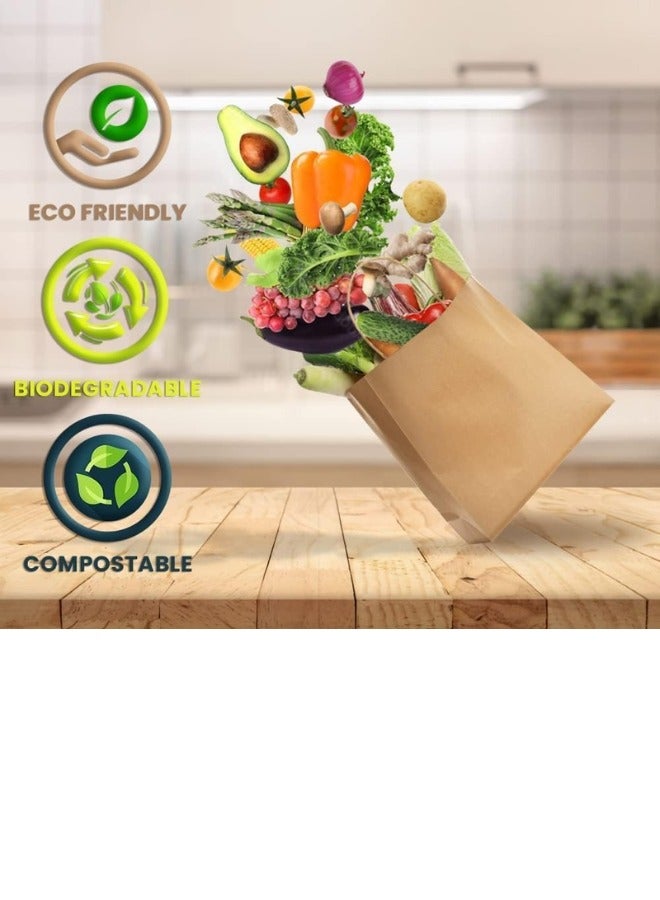 هالاباك أكياس ورق بمقبض ملتوي بني من Halapack - 10 قطع (طول 36 × عرض 34 × عرض 24 سم) - مثالية للهدايا ومفضلات الحفلات وحفلات الزفاف والاحتفالات - أكياس ورق كرافت متينة 100 جرام في المتر المربع - Image 3