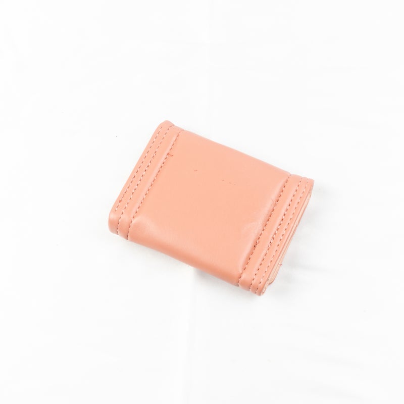 Leather Flip Wallet & Card Holder with Multiple Pockets - Blush Pink - Image 2
