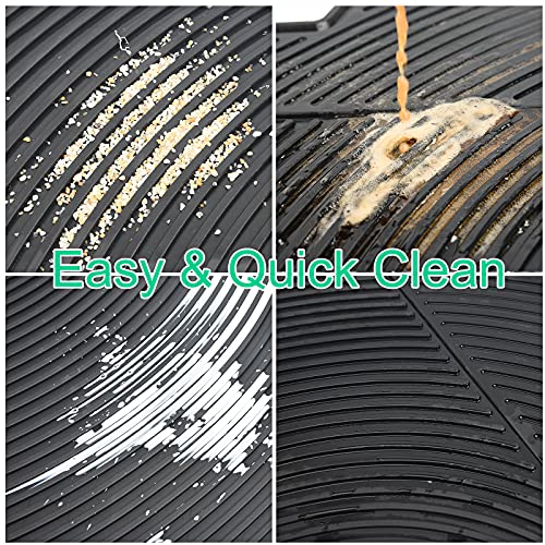 Matericuo Car Floor Mats Custom Fit for Lexus ES ES300 ES330 ES350 ES300h 2013-2018 Black Rubber Auto Liner Mats All Weather Protection Heavy Duty Odorless - Image 3