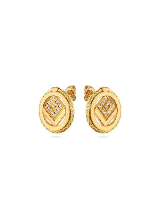 Guy Laroche  Grace Gold-Plated Pearl Crystals Ring for Women | Best Price UAE
