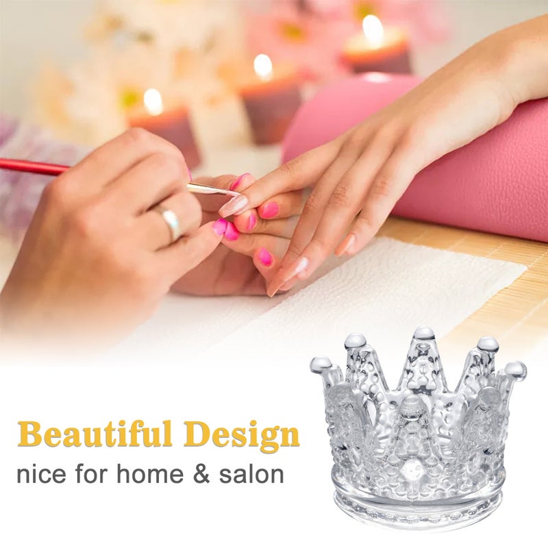 2 in 1 Nail Pen Holder Glass Dish for Nail Liquid Powder Dish Cup for Nails Beautiful Nail Tools - Image 4