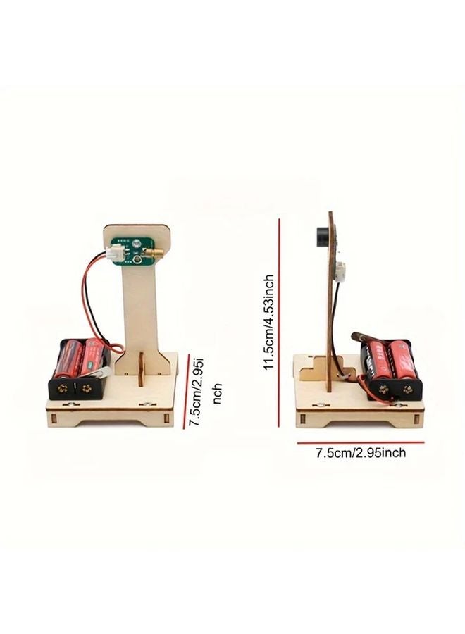 LY 471 DIY Infrared Alarm Kit Wooden Science Experiment Project Educational Tech Craft - Image 3