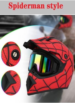 VarietyVoyageD 4-Piece Full Face Racing Motorcycle Helmet Kit Protective Gear Motorcycle Helmets Street Bike Racing Moto Helmet Cartoon Car Helmet Electric Car Helmet Suitable For Young Boys And Girls ﻿  - Image 5