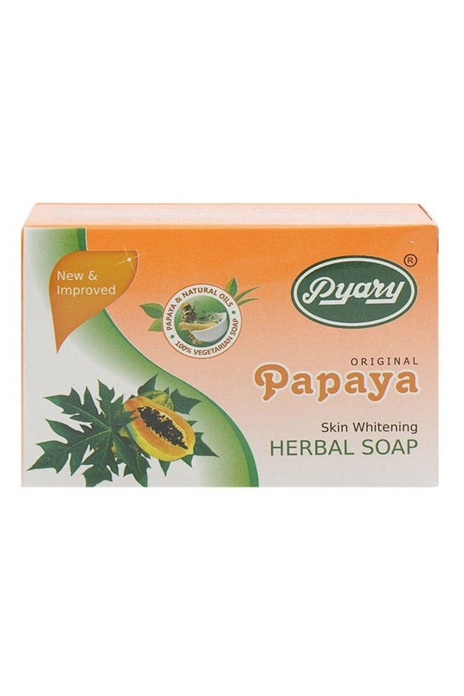 Pyary 2-Piece Papaya Original Herbal Soap Handmade 75*2g - Image 4