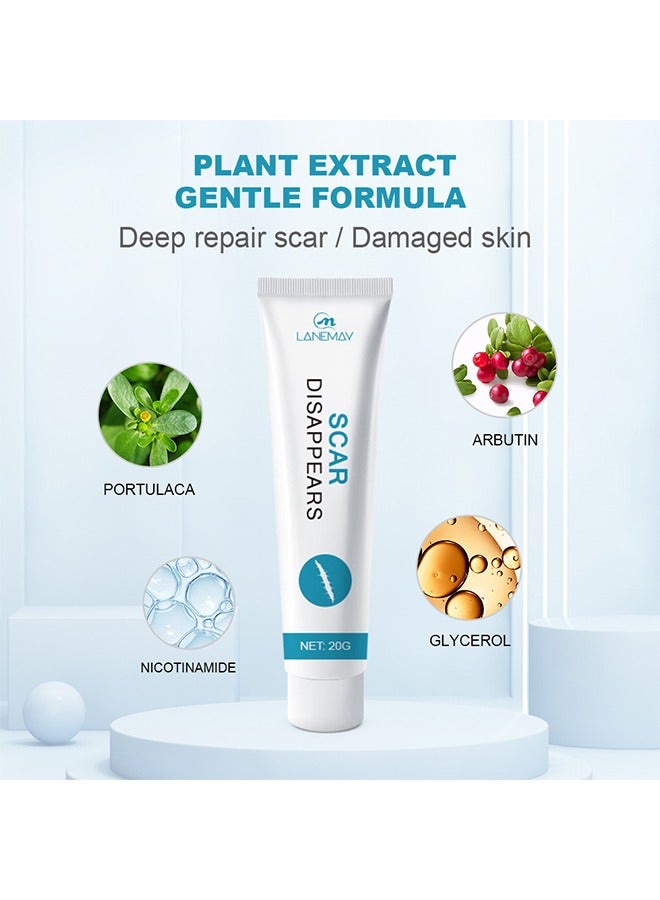 LANEMAY Scar Disappears - Medical Grade Silicone Scar Removl Cream,Dilute Hyperplasia Surgery Burn Scald Repair Scar Cream,Stretch Marks, Acne, Surgery, Effective for Both Old and New Scars 20g - Image 2