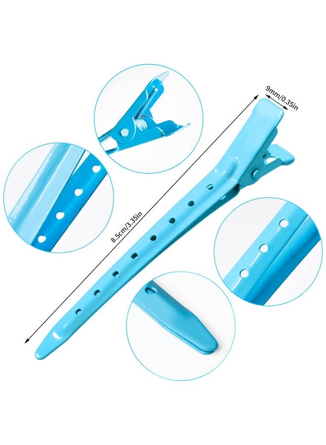 Bantoye 48 Pcs Duck Bill Clips Bantoye 3.35 Inches Rustproof Metal Alligator Curl Clips With Holes For Hair Styling Hair Coloring 4 Colors - Image 3