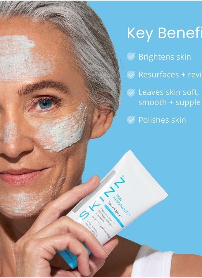 Skinn Skin Care Dermappeal Microdermabrasion Facial Scrub for Smoother & Brighter Skin, 2oz - Exfoliating Facial Scrub Removes Dead Skin and Smooths Wrinkles & Fine Lines for Flawless & Glowing Skin  - Image 3