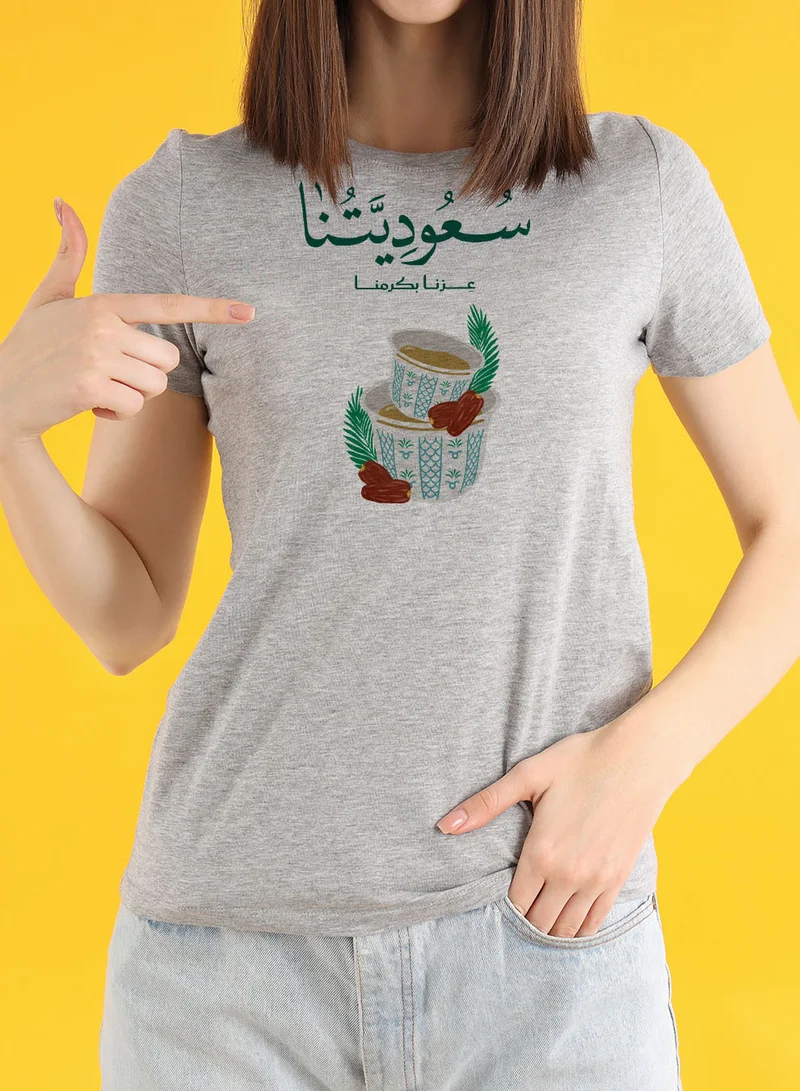 LOWHA Cotton T-Shirt for Saudi National Day or Everyday Saudi Pride Wear for Women & Men