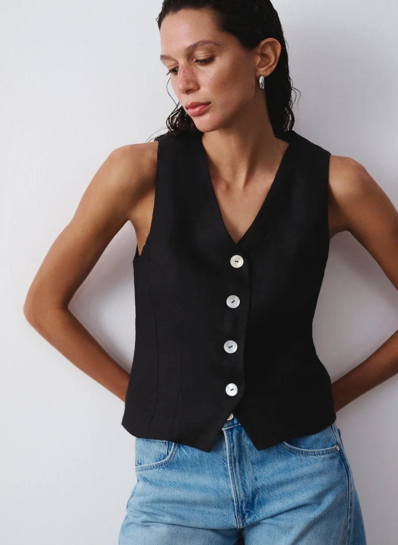 Mavi Button Vest
