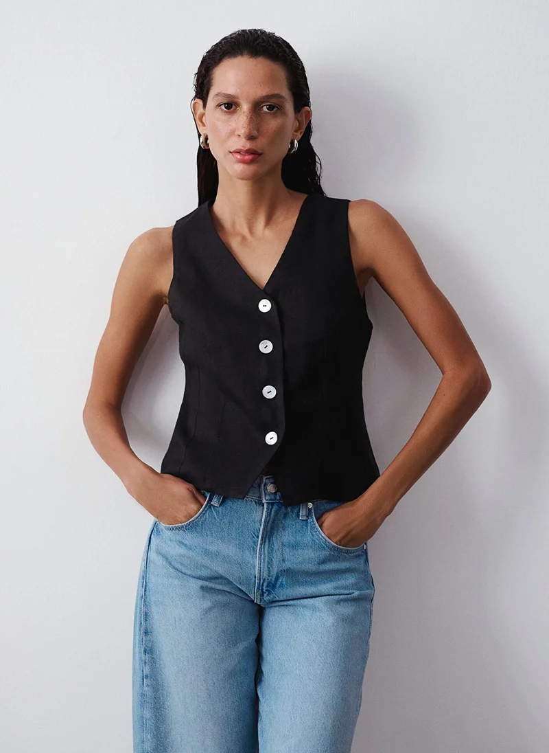 Mavi Button Vest