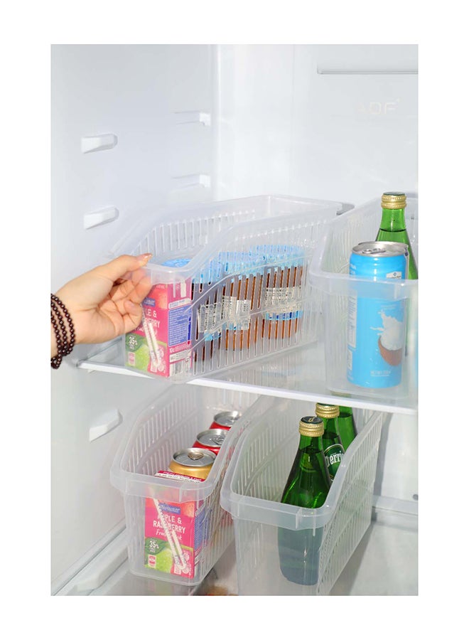 Noon East 4-Pack Clear Pp Fridge Storage Bins – Small Size, Multi-Purpose Organizer For Refrigerator, Pantry & Kitchen 30 X 13.3 X 17Cm - Image 4