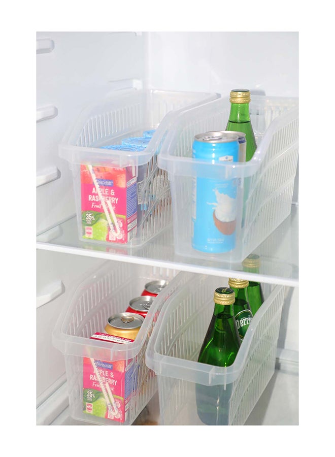 Noon East 4-Pack Clear Pp Fridge Storage Bins – Small Size, Multi-Purpose Organizer For Refrigerator, Pantry & Kitchen 30 X 13.3 X 17Cm - Image 3