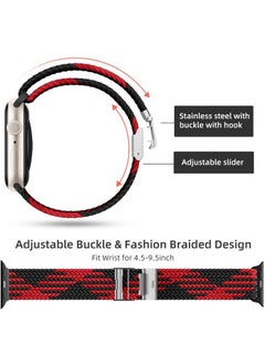 Lerobo 2 Pack Stretchy Solo Loop Compatible for Apple Watch Band 45mm 44mm 42mm Series 3/ 49mm Men Women,Braided Sport Nylon Wristbands for Ultra/Ultra2 Watch Series 10 46mm/ 9 8 7 6 5 4 3 SE 2 1  - Image 4