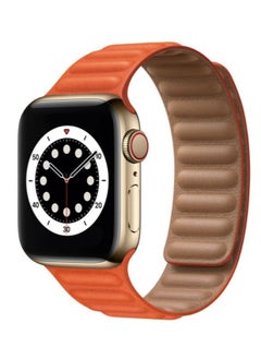Compatible with Apple Watch Band 45mm,Genuine Leather Watch Strap Replacement for Apple Watch Series 7/