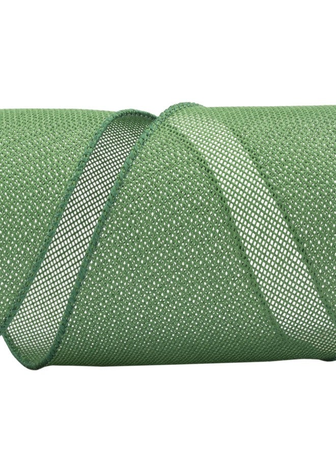 Joycrosso Burlap Wired Edge Ribbon 4 inch x 10 Yards, Forest Green, Ideal for Crafting, Gift Wrapping, Wreath, Christmas Tree, and Rustic Wedding Decorations - Image 2