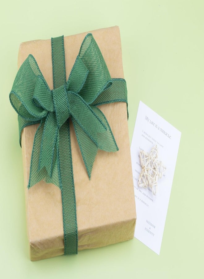 Joycrosso Burlap Wired Edge Ribbon 4 inch x 10 Yards, Forest Green, Ideal for Crafting, Gift Wrapping, Wreath, Christmas Tree, and Rustic Wedding Decorations - Image 5