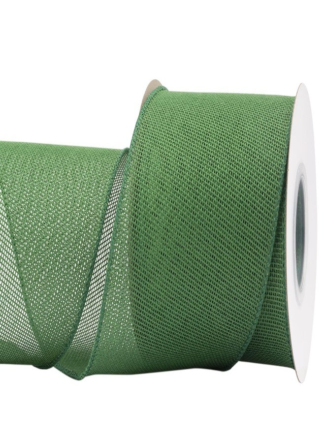 Joycrosso Burlap Wired Edge Ribbon 4 inch x 10 Yards, Forest Green, Ideal for Crafting, Gift Wrapping, Wreath, Christmas Tree, and Rustic Wedding Decorations - Image 1