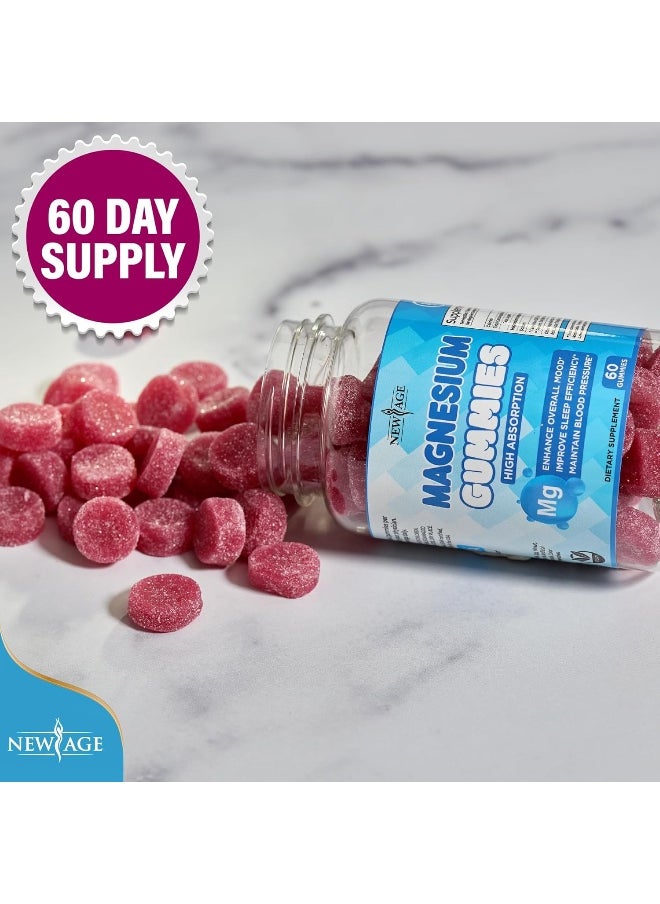 Magnesium Gummies - Calming Anti-Stress Gummies, Magnesium Supplement for Adults and Kids, Vegan, Gelatin-Free, Gluten-Free, Non-GMO, Delicious Natural Raspberry Flavor- 120 Count - by New Age - pzsku/ZF87E61643CA266E449BBZ/45/_/1740377600/8c493c50-e43a-4232-b0e2-8312d5db7611