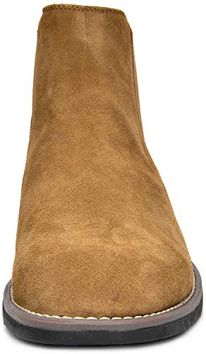 Bruno Marc Men's Suede Leather Chelsea Ankle Boots,Size 8,Tan,URBAN-06 - Image 4