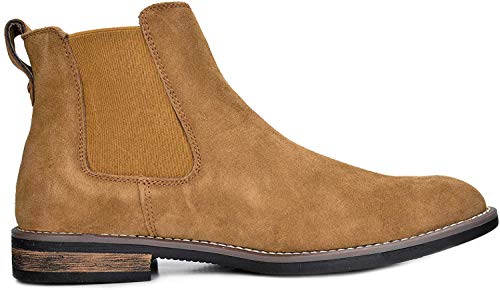 Bruno Marc Men's Suede Leather Chelsea Ankle Boots,Size 8,Tan,URBAN-06 - Image 3