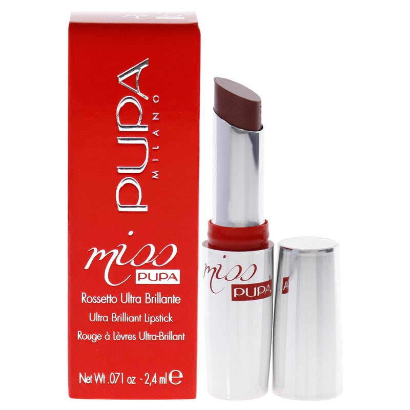 Pupa Milano Miss Milano Lipstick - Creamy, Ultra Pigmented Color For Lips - Nourishing Formula - Crystal-Effect Lipstick - Ultimate Boost Of Volume And Hydration - 604 Elite - 0.071 OZ