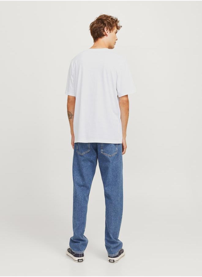 JJ Rebel by Jack & Jones Printed Crew Neck Relaxed Fit T-Shirt  - Image 3