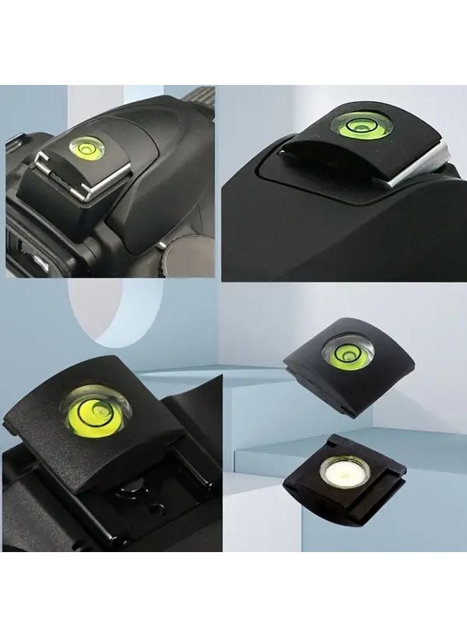 Black DSLR Camera Bubble Spirit Level Protective Cap Set For Nikon Canon Fuji - Image 4