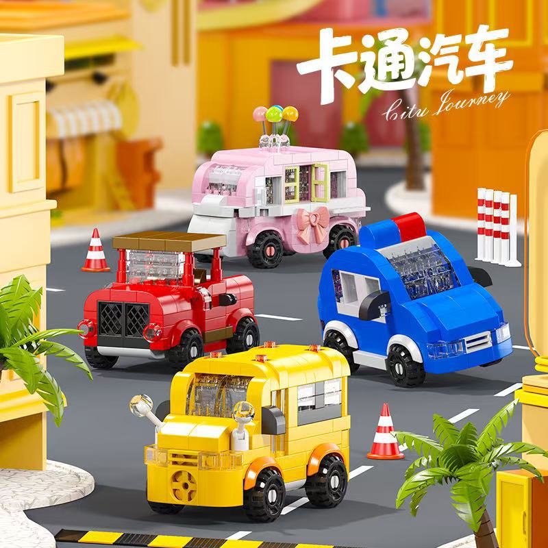 Micro Particle Building Blocks Car Series Educational Toy for Boys - Image 2