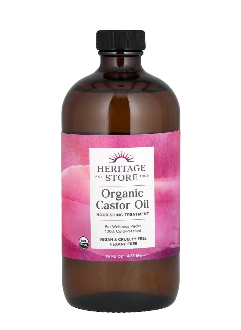 Heritage Store - Organic Castor Oil 16 fl oz (473 ml) - Image 1
