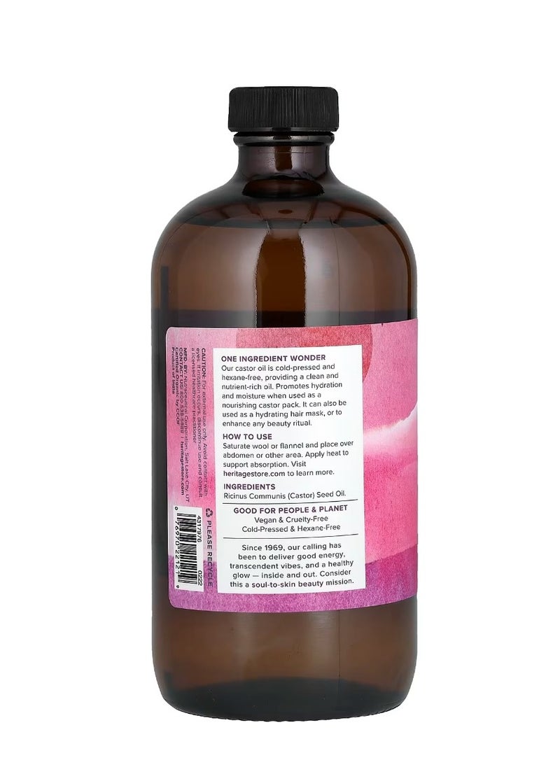 Heritage Store - Organic Castor Oil 16 fl oz (473 ml) - Image 1