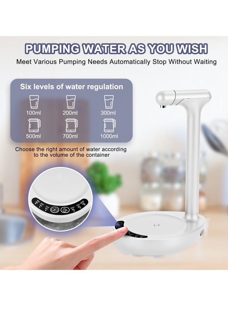 Necomi Desktop Water Pump, Electric Water Pump, Dispenser Electric Touch Screen Wireless Portabl Charging Table Bedside Water Pump for Home Office Camping - Image 3